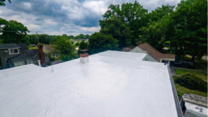 Financing 12 Professional TPO flat roof installation Virginia Beach on a commercial building with white energy-efficient roofing membrane