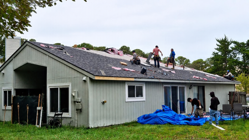 Shingle installation Virginia Beach showing proper roof installation to help prevent leaks and costly damage
