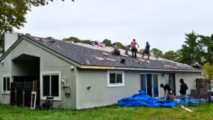 Shingle installation Virginia Beach showing proper roof installation to help prevent leaks and costly damage